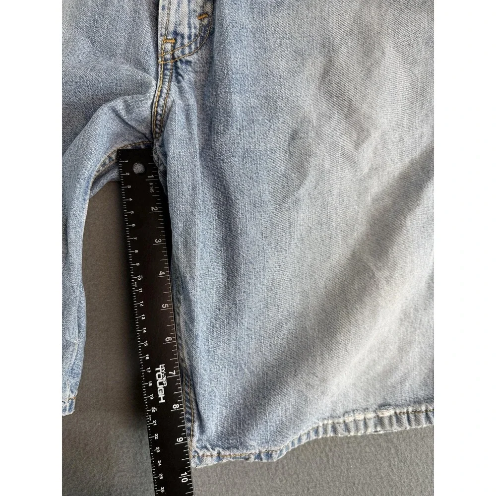 Levi's 569 Shorts Mens 34 Light Wash Blue Denim Loose 11 Inseam Casual Summer